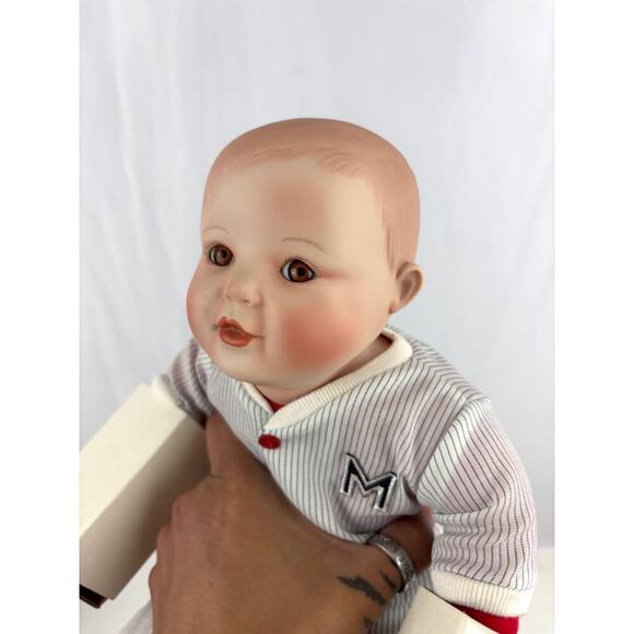 VTG Porcelain Doll Michael By Yolanda Bello Knowles China Company 1991 - Picture 14 of 16